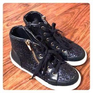 Navy Blue Sparkle Hightop Shoes